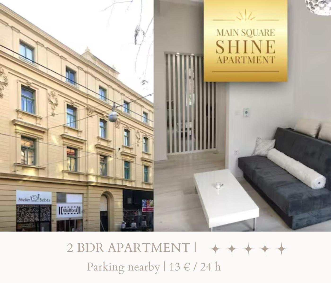 Luxurios And Historic Apartment "Shine" - Right On The Main Square Zagreb Buitenkant foto